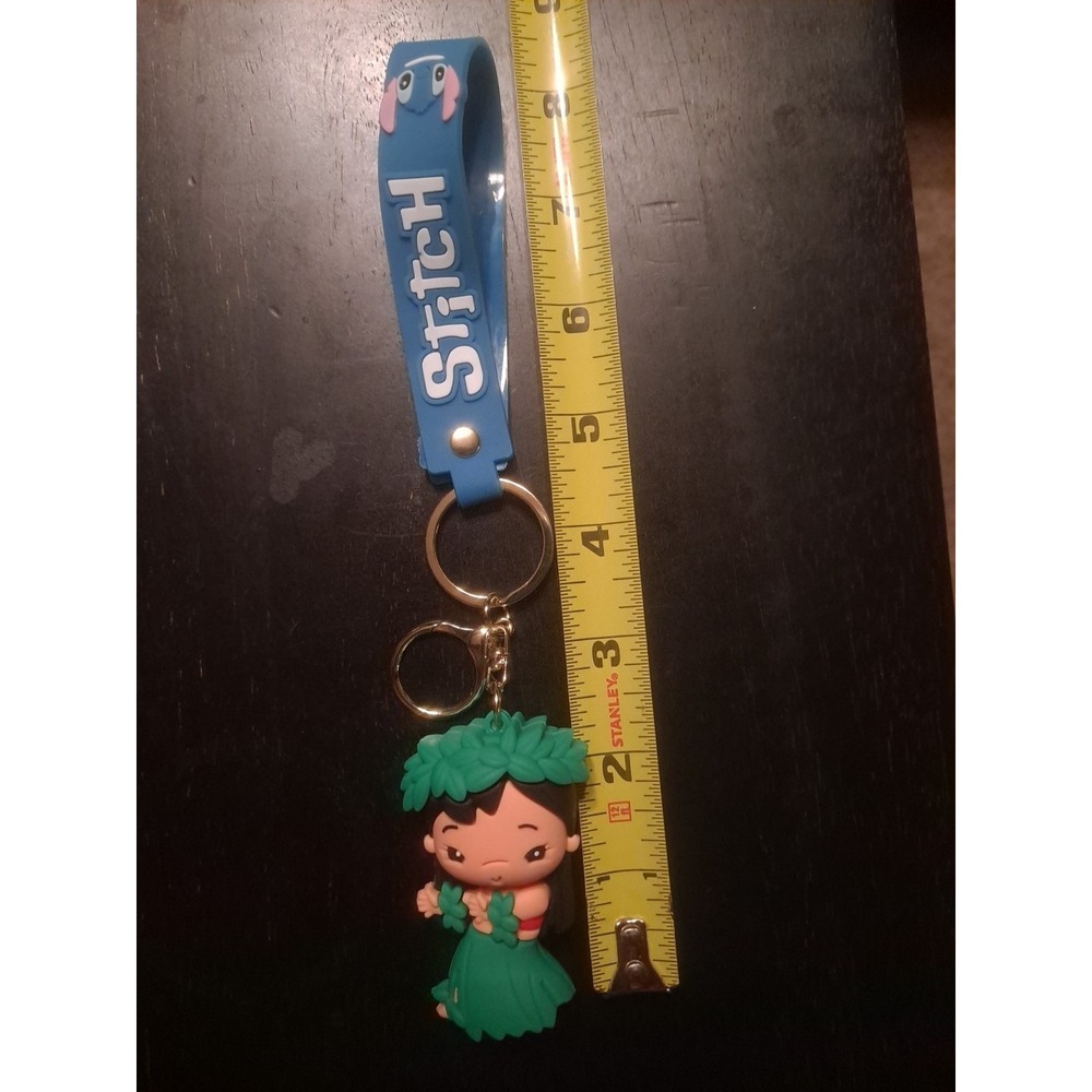 Disney Lilo & Stitch Luau Hula‎ 3D PVC Keychain Backpack Keyring Wristlet Clip